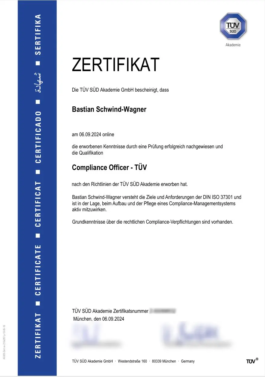 zertifizierter Compliance Officer